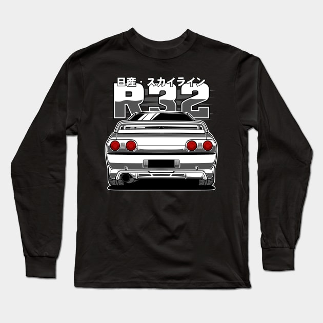 Skyline GTR R32 Long Sleeve T-Shirt by idrdesign